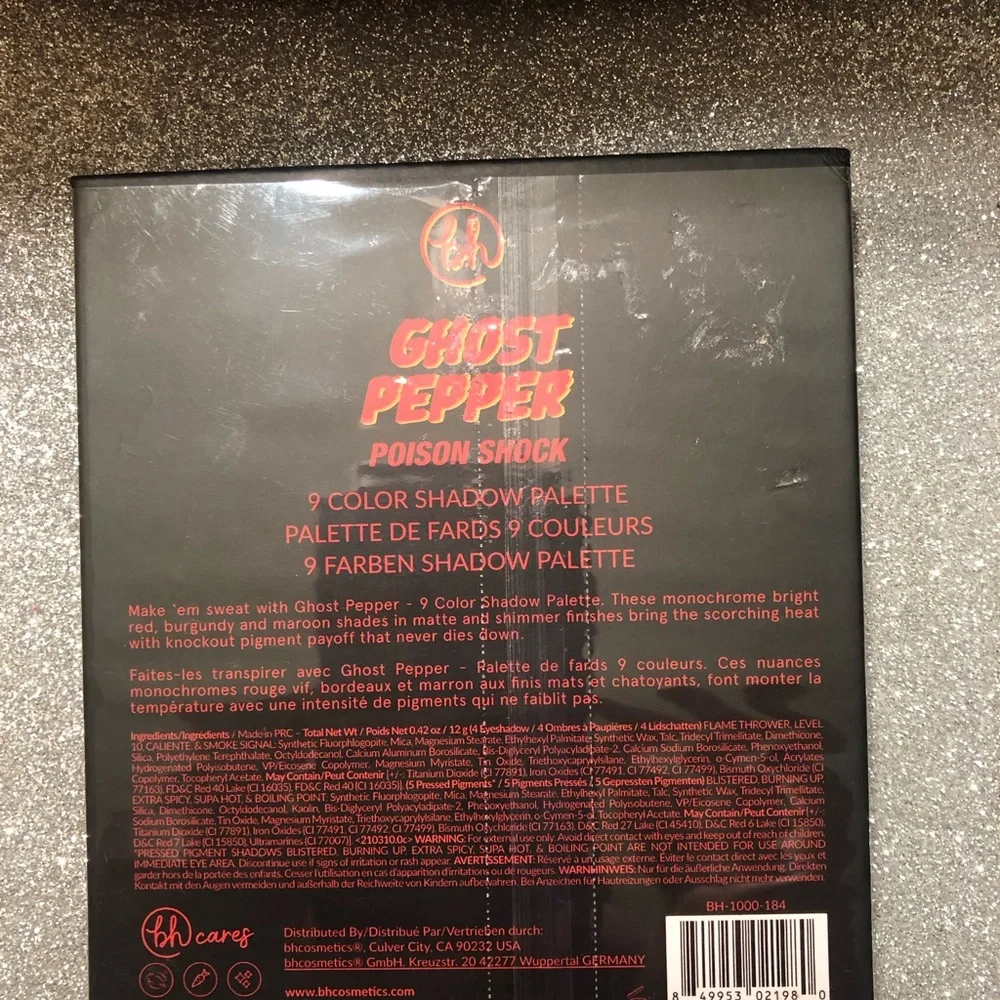 BN! Still Sealed! BH Poison Shock Ghost Pepper 9 Color Shadow Palette 🎨